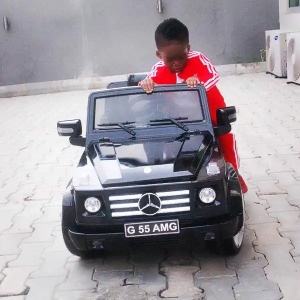 Tiwa Savage Shares Photo Of Jamil In His G-wagon